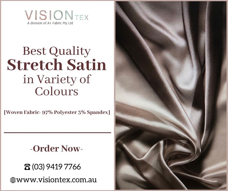 Shop High Quality Stretch Satin Fabric in Variety of Colours